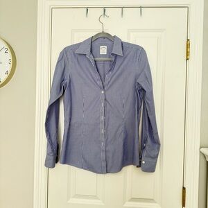 Brooks Brothers Navy and White Striped Shirt